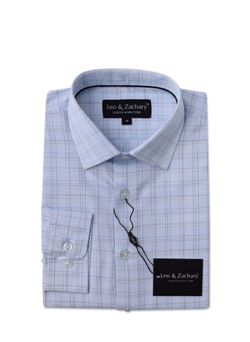 Blue/Camel Graph L/S Dress Shirt 5950