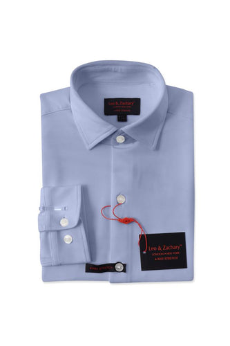 Light Blue 4 Way Stretch L/S Dress Shirt 5590