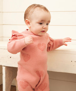 Knit Heart Baby Stretchie F20BT41