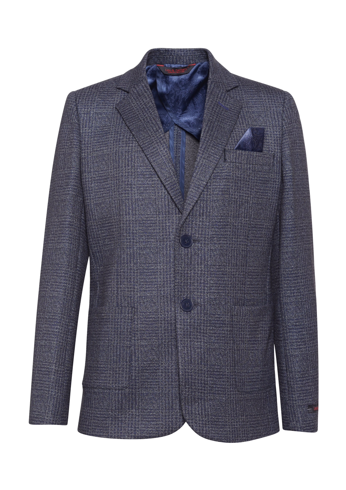 Navy/Grey Plaid Stretch BLZ- 5435/5835