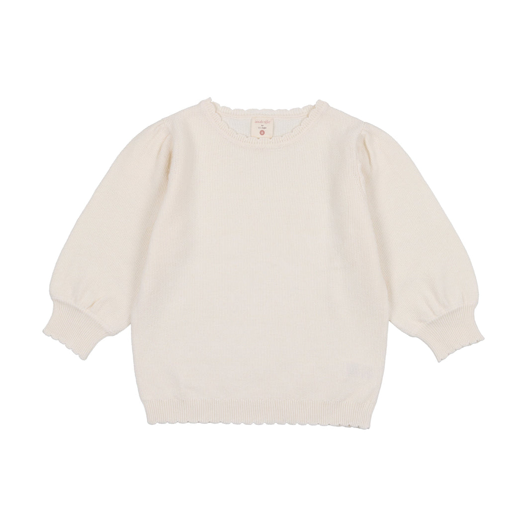 Knit Puff Sleeve Sweater TQKS