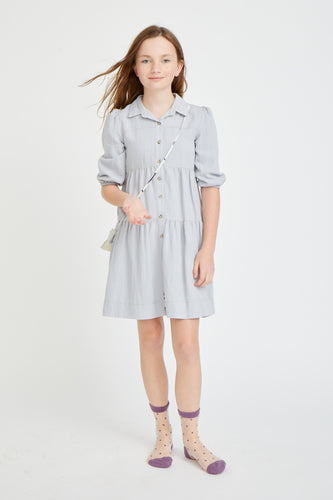 Light Grey Chambray Dress 1128