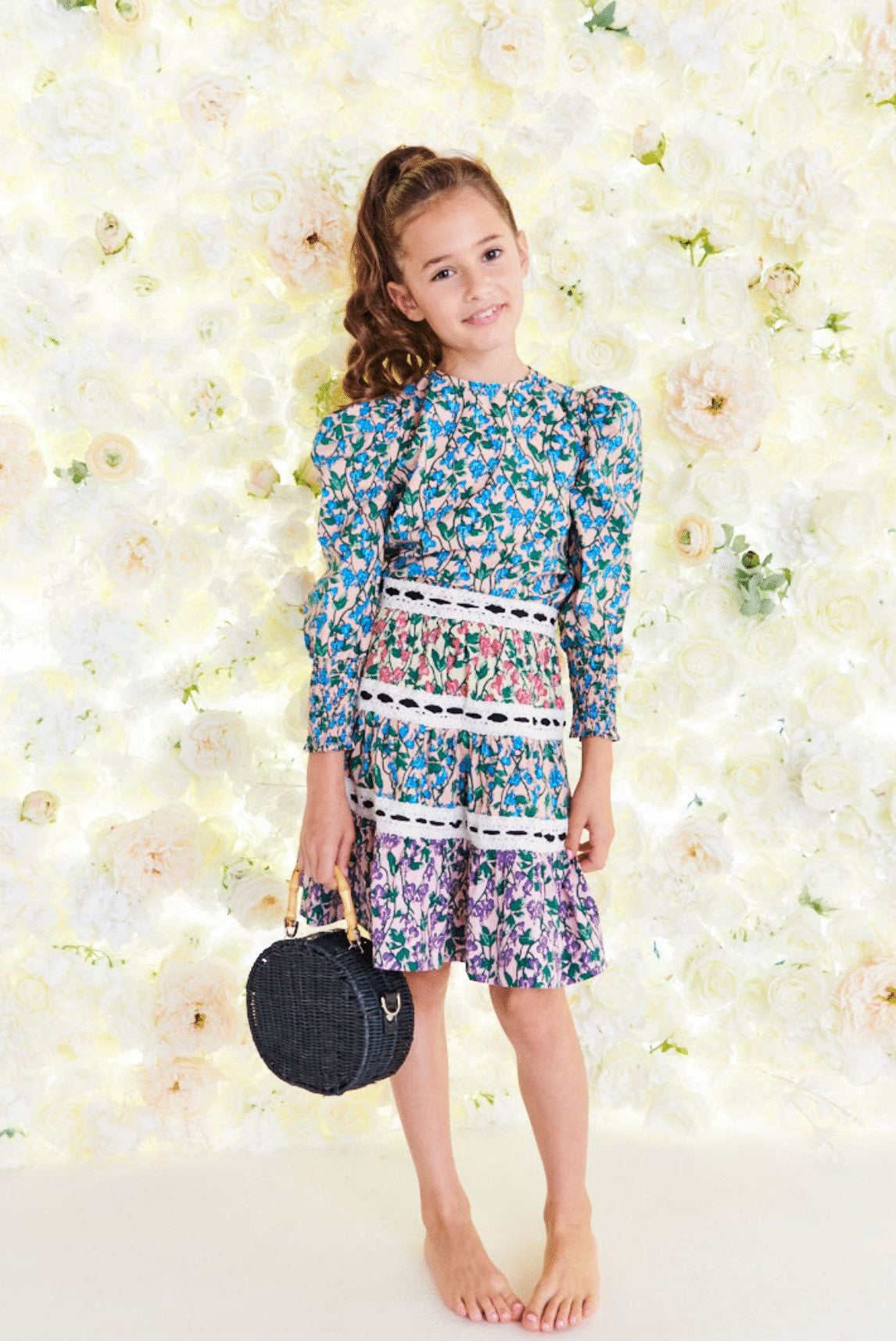 Multi-Floral Lace Skirt 1322