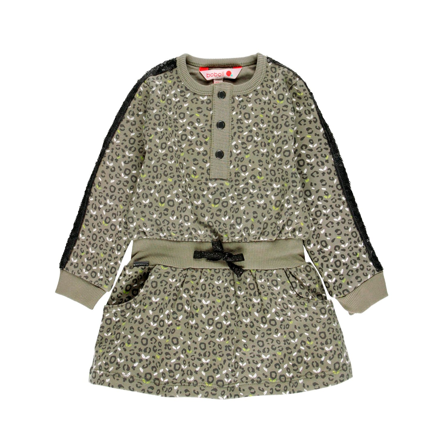 Leopard Print Fleece Dress