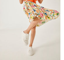 Load image into Gallery viewer, Floral Pleated Skirt SK07322