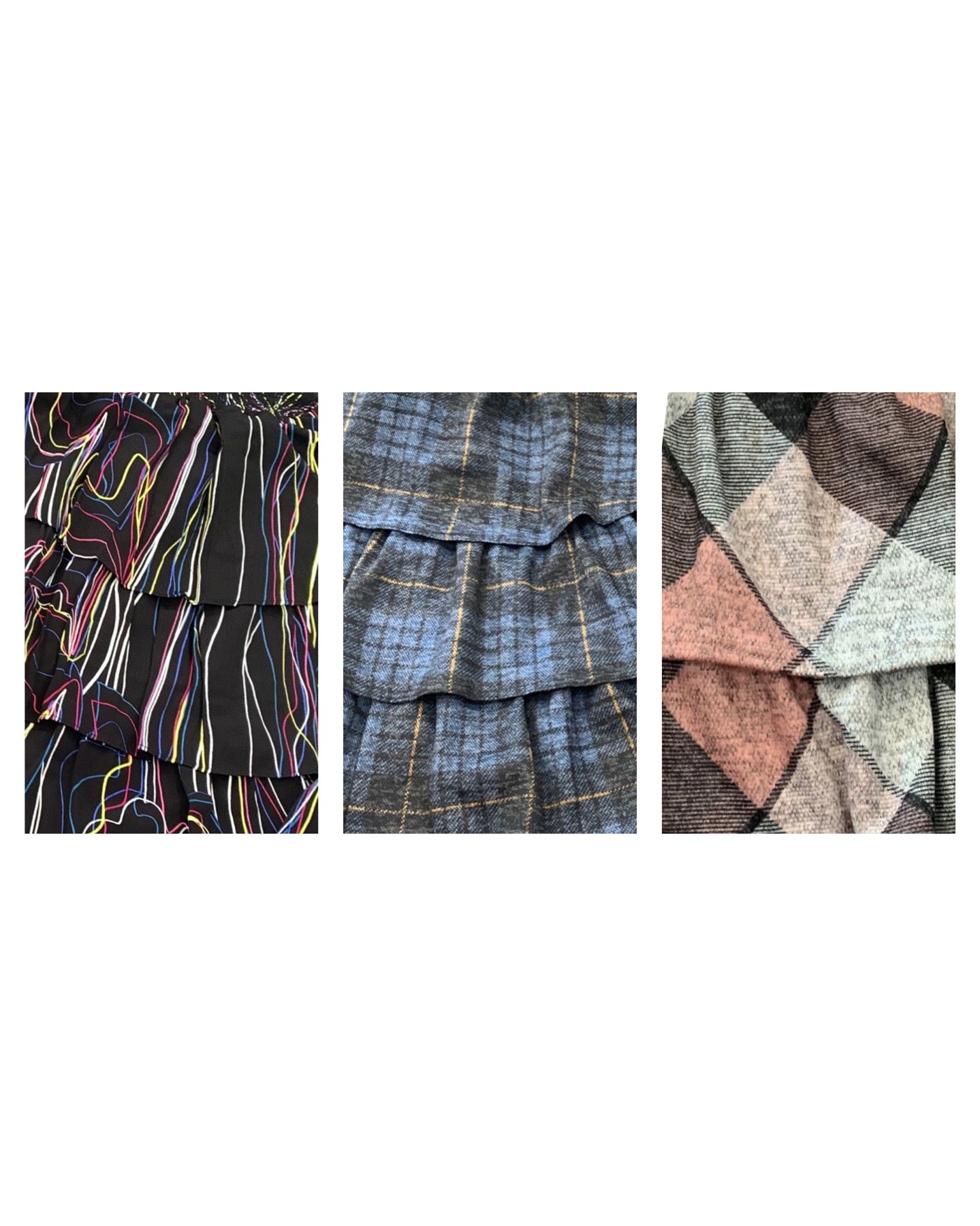 Smocked Waist Tiered Skirt J222-6537