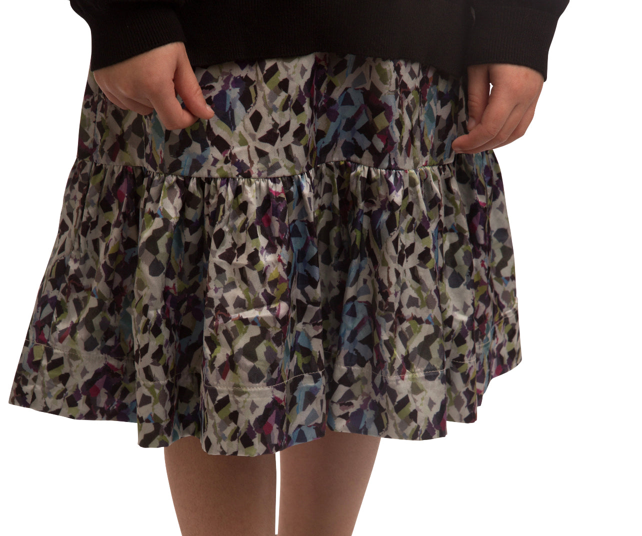 Multicolor Sweater Overlay Dress SNK1350
