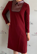 Load image into Gallery viewer, Maroon Collared Dress SNK3230A