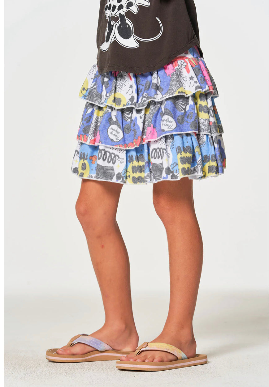 Mickey Mouse Collage Skort CHTW217-MMS027-WHT-K