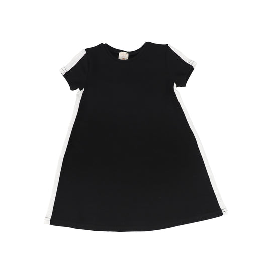 Linear Short Sleeve Dress