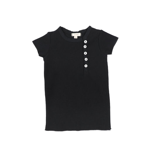Offcenter Short sleeve Ribbed T-shirt