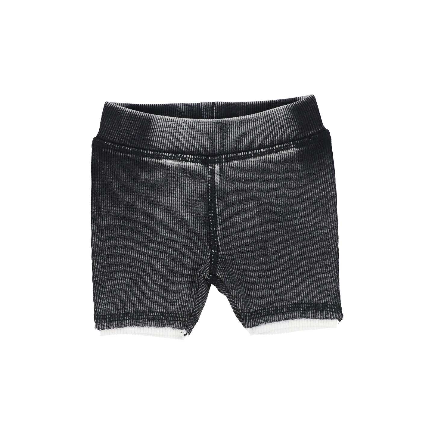 Denim Wash Ribbed Short Leggings