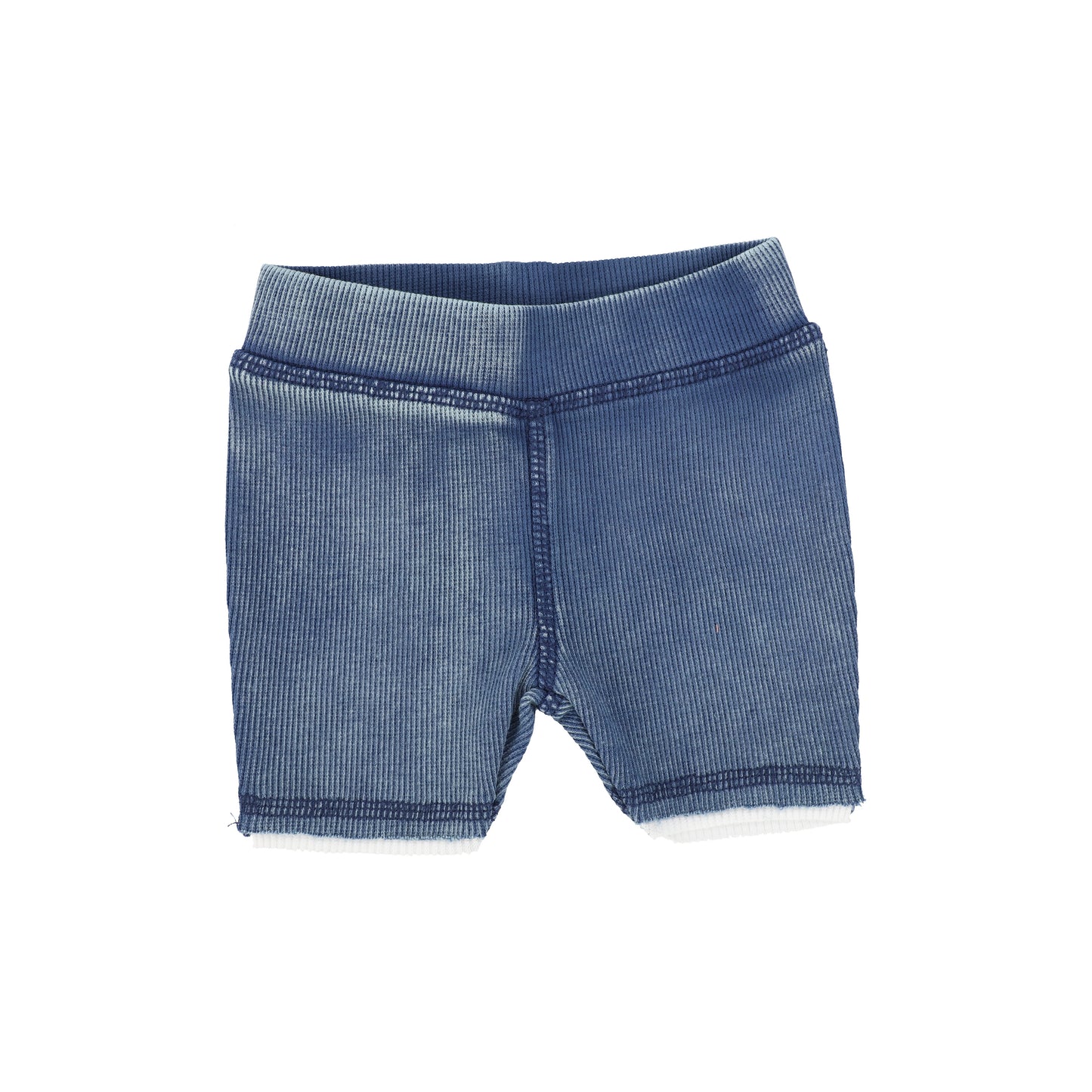 Denim Wash Ribbed Short Leggings