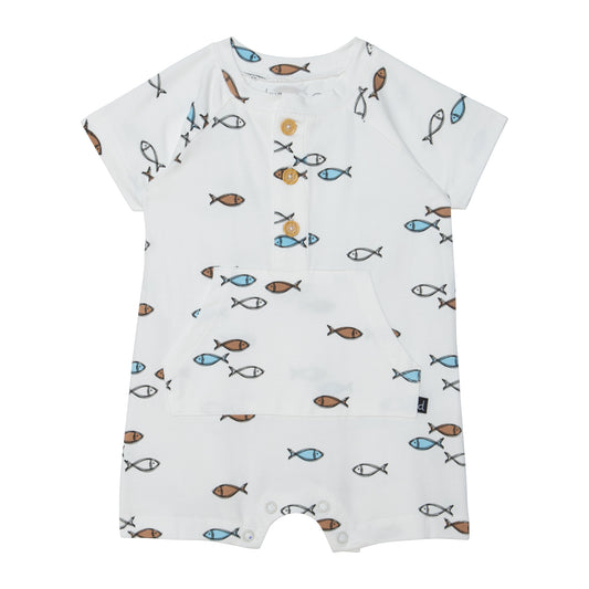Fish Print Romper E30C40