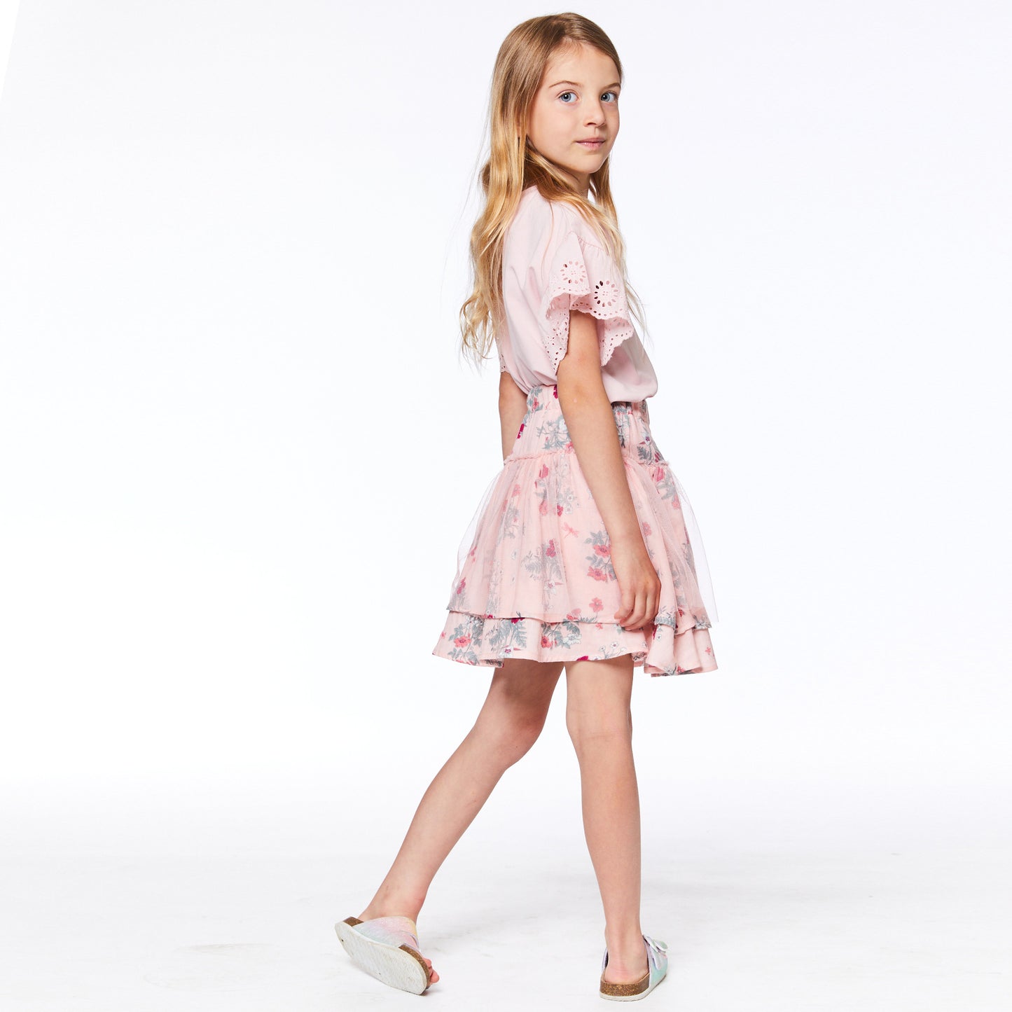 Floral Tulle Layer Skirt E30H80
