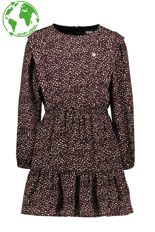 Dotted Shoulder Detail Crepe Dress F208-5832