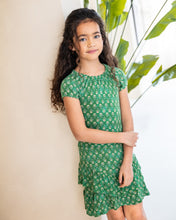 Load image into Gallery viewer, Green Floral Dress F302-5814