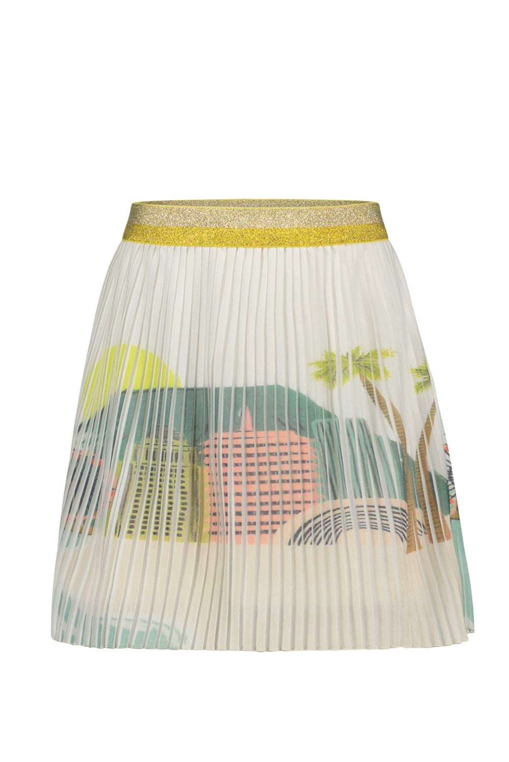 Pleated Print Skirt F303-5760-909