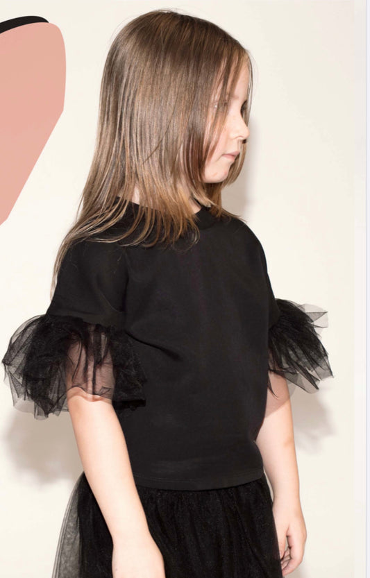 Tulle Sleeve Shirt