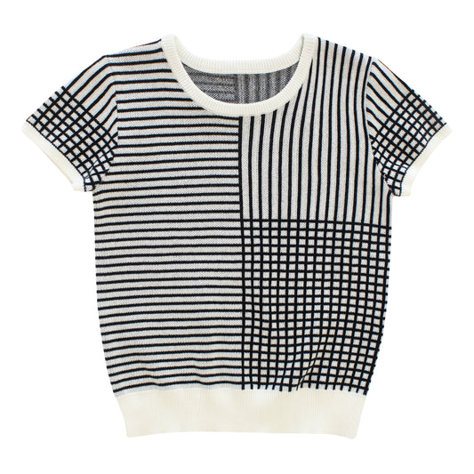 Grid Line Sweater G1900