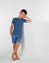 Load image into Gallery viewer, Blue Cotton Shorts