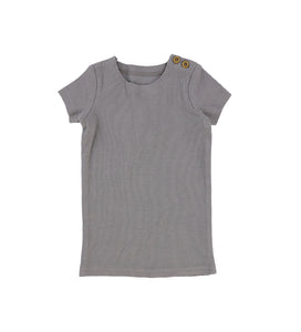 Dark Grey Short sleeve Ribbed T-shirt