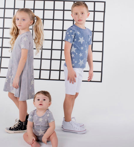 Short Sleeve Acid Wash Tee 4132B