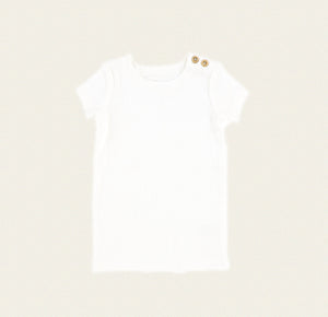 White  Short sleeve Ribbed T-shirt