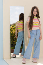 Load image into Gallery viewer, Kae Peach Striped Knit Top N302-5310