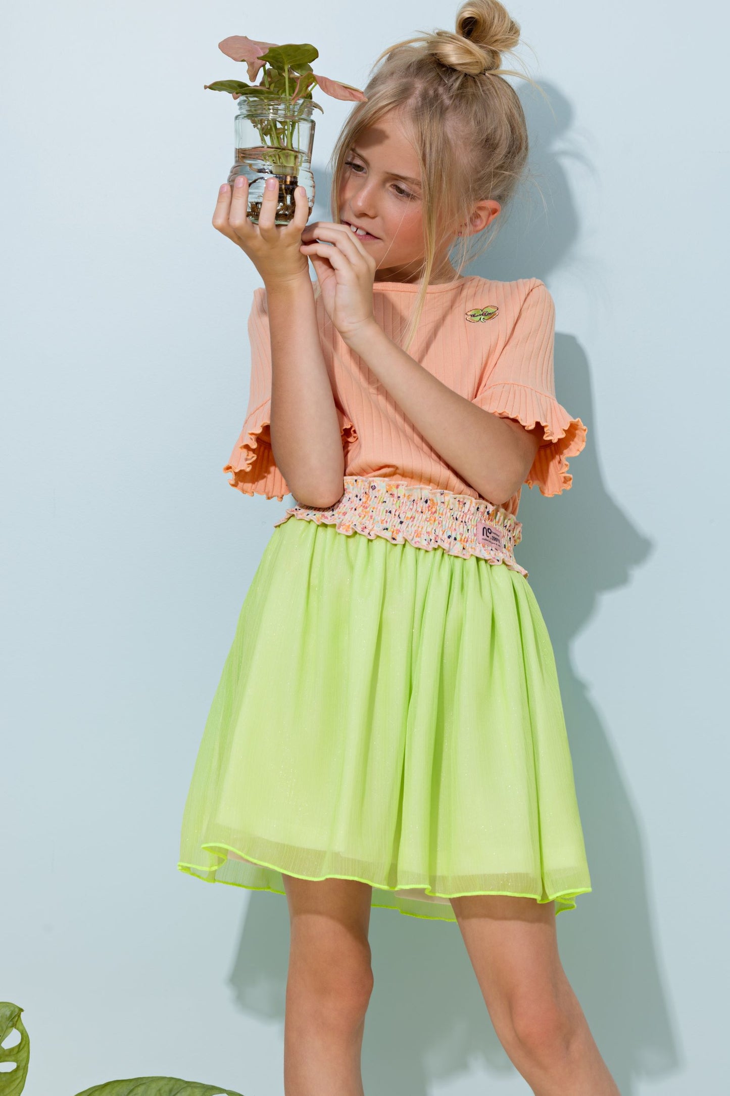 Noba Sour Lime Cord Skirt  N302-5707