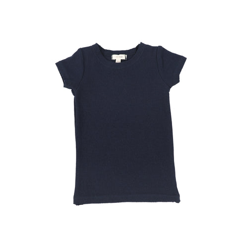 Black Short Sleeve Center Button T-shirt 2618