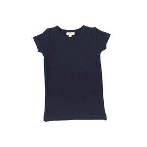 Black Short Sleeve Center Button T-shirt 2618