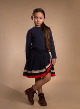 Load image into Gallery viewer, Navy Ruffle Skirt SNK1265