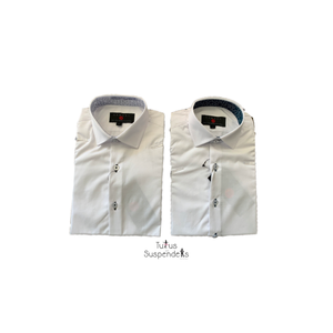 White Button Down Shirt with Contrast