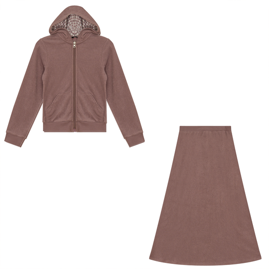 Plaid Terry 2 Piece y1791E