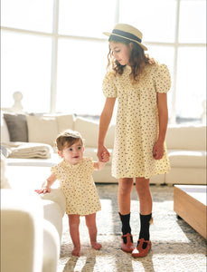 Heart Print Smocked Dress SB2Y1698D