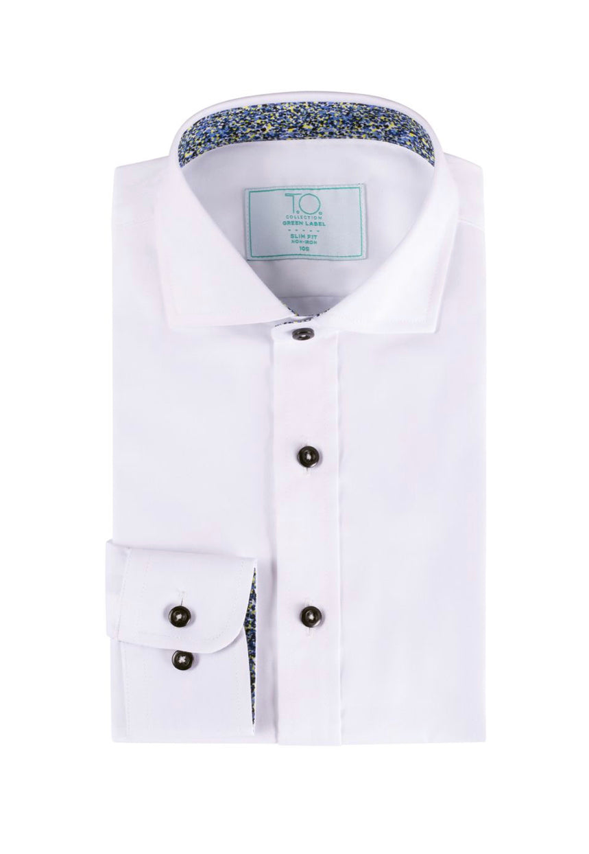 T.O. Slim Long Sleeve White Shirt TOCBSB