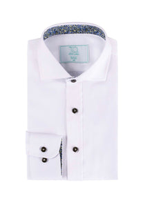 T.O. Slim Long Sleeve White Shirt TOCBSB