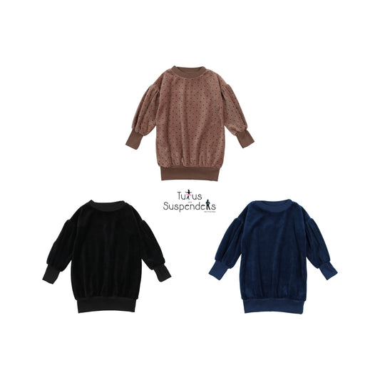 Velour Puff Sleeve Dress VPSD