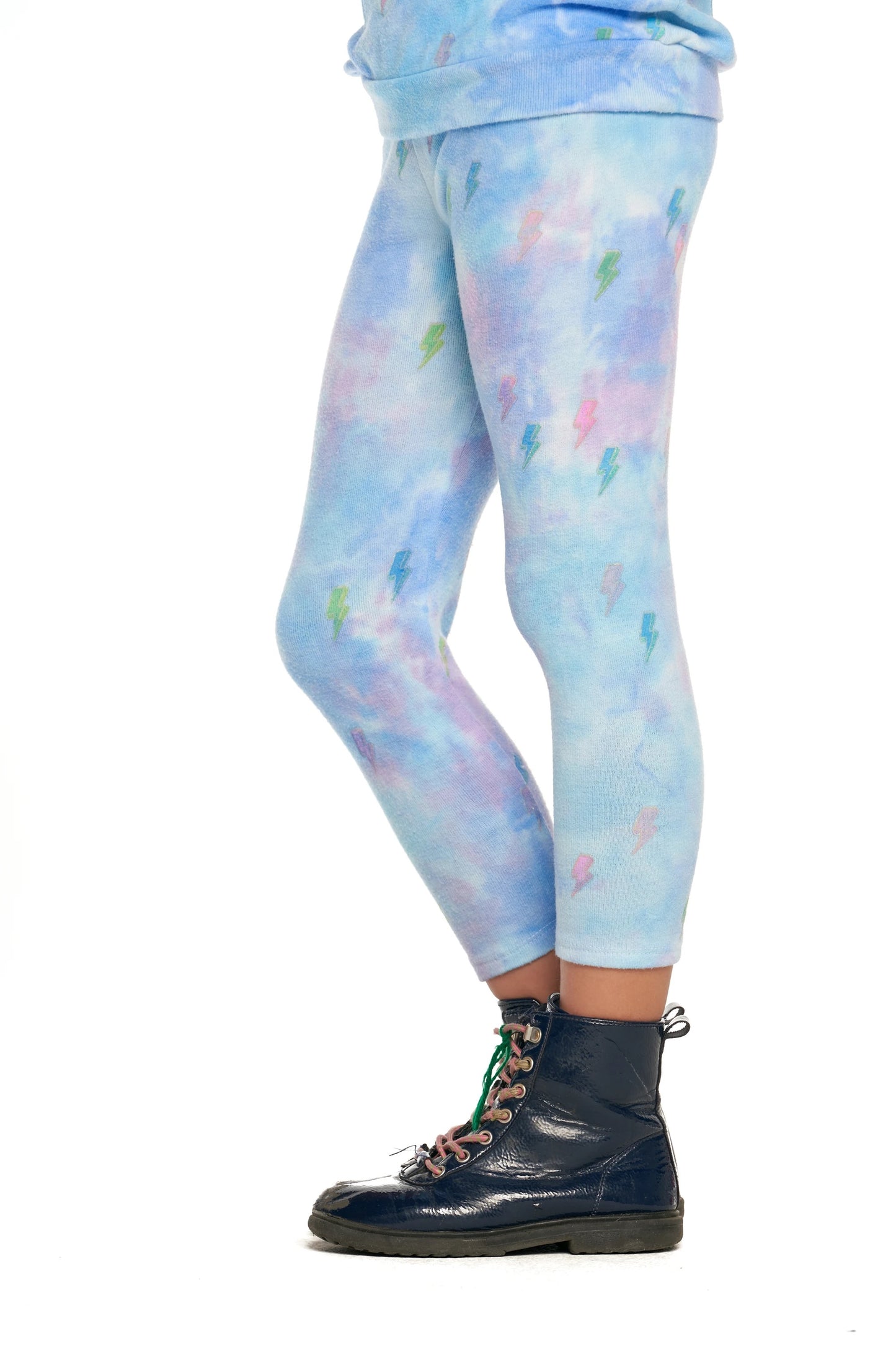 Bolt Print Tie Dye Fitted Sweats CHTW43