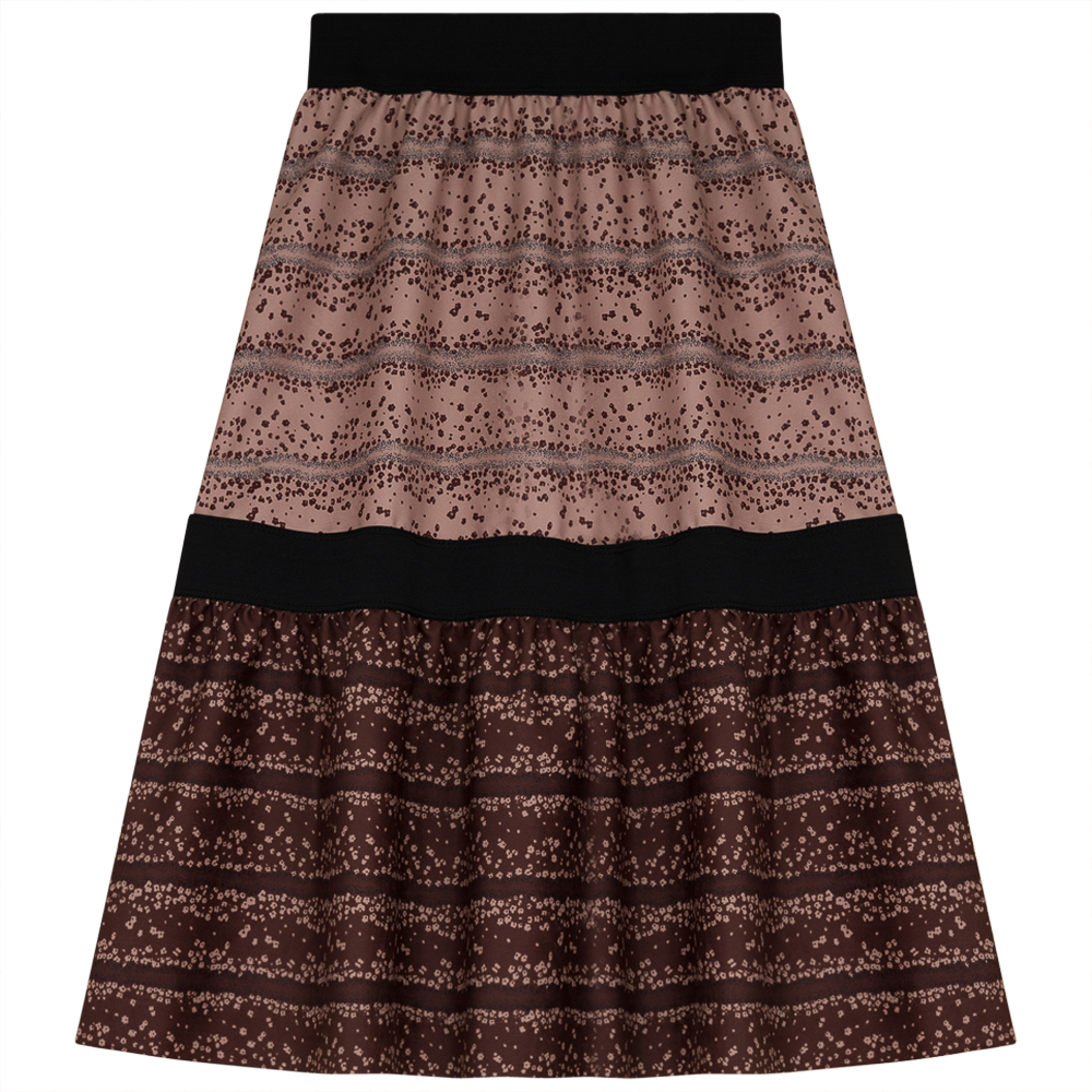 Two Tone Printed Skirt yT2655SA