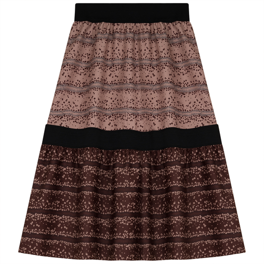 Two Tone Printed Skirt yT2655SA