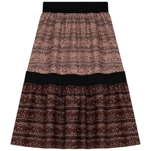 Two Tone Printed Skirt yT2655SA