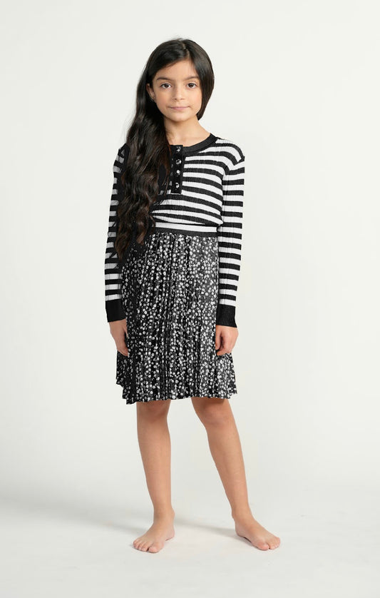 GSS2211-A and B Floral Ribbed Skirt