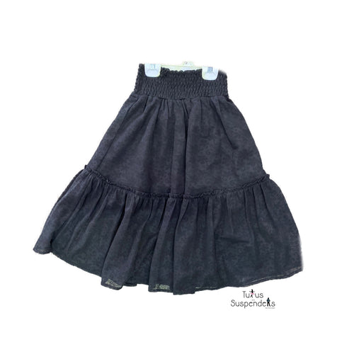 Lacey Black Elastic Band Skirt J222-6513