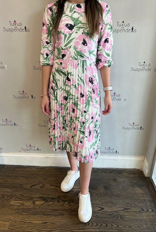 Floral Pleat Dress SNK4071