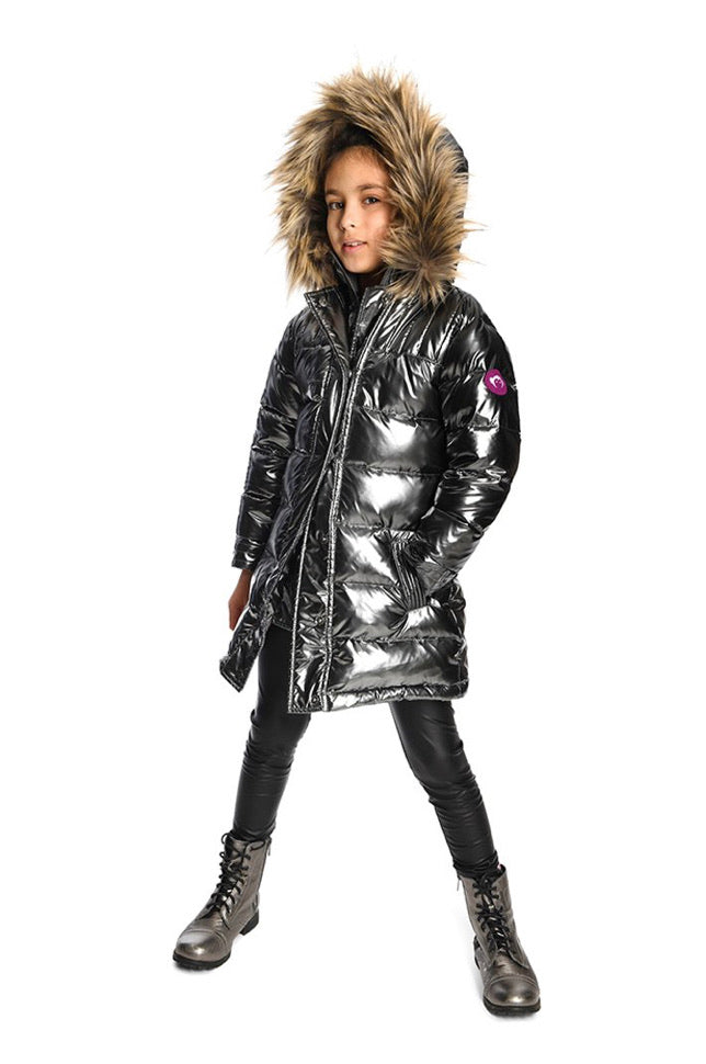 Gunmetal Down Coat