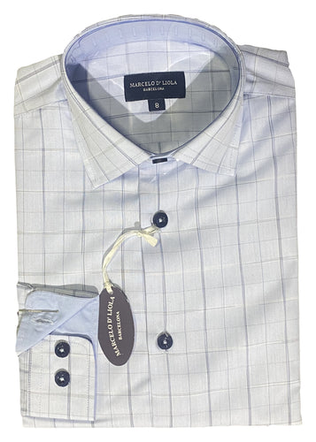 Blue Double Window L/S Dress Shirt 5907