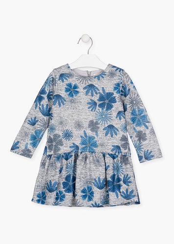 Grey Floral Dress
