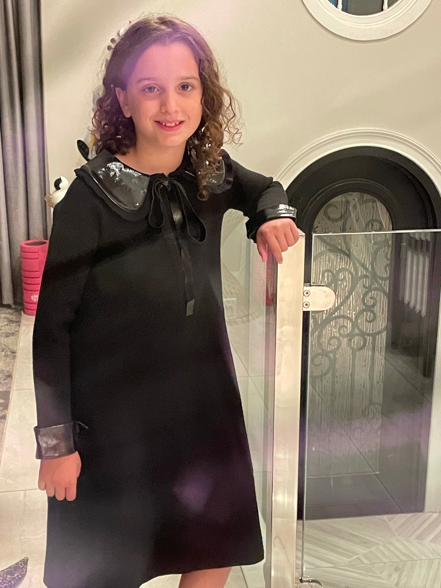 Leathery Detailed Dress FW21211-A